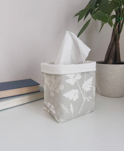 Fabric Pot ~ Cow Parsley