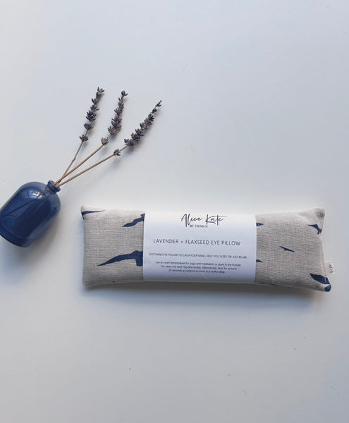 Eye Pillow Seagull - Navy on Stone