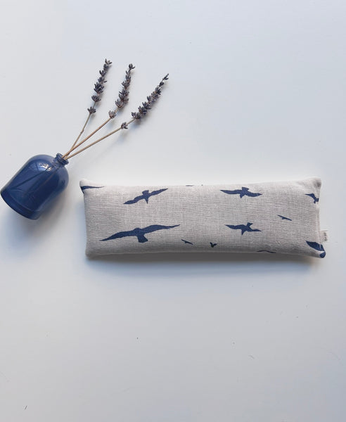 Eye Pillow Seagull - Navy on Stone
