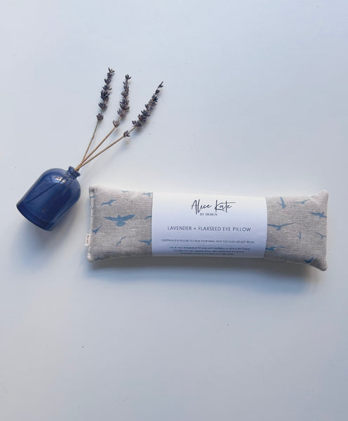 Eye Pillow Seagulls - Old Blue on Stone