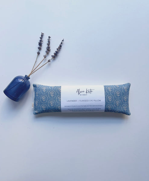 Eye Pillow Daisy - Blue on Oat