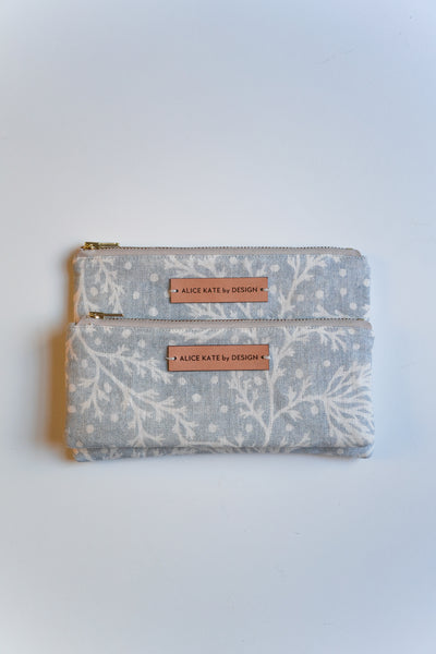 Fidra, Rain Blotch on Ivory Zipper Pouch
