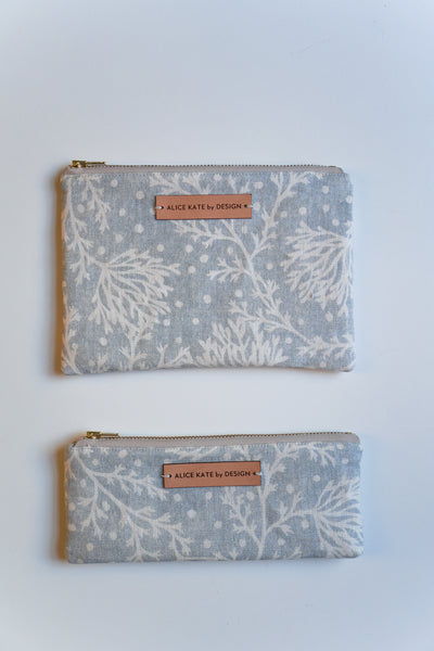 Fidra, Rain Blotch on Ivory Zipper Pouch