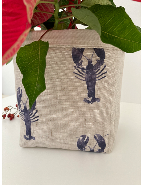 Fabric Pot ~ Blue Lobster