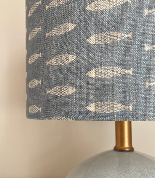 Peony & Sage Pez Fish Linen Lampshade