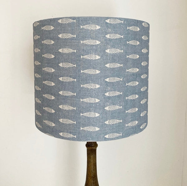 Peony & Sage Pez Fish Linen Lampshade