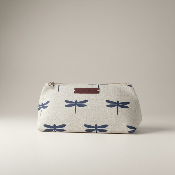 Washbag - Dragonfly Durlston Blue on Stone