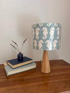 Shade + Base - Seahorse, Ivory on Teal