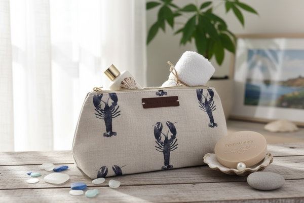 Washbag - Blue Lobster on Stone