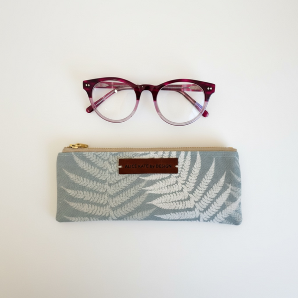 Fern, Soft Teal Mini Pouch