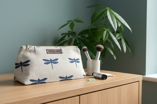 Washbag - Dragonfly Durlston Blue on Stone