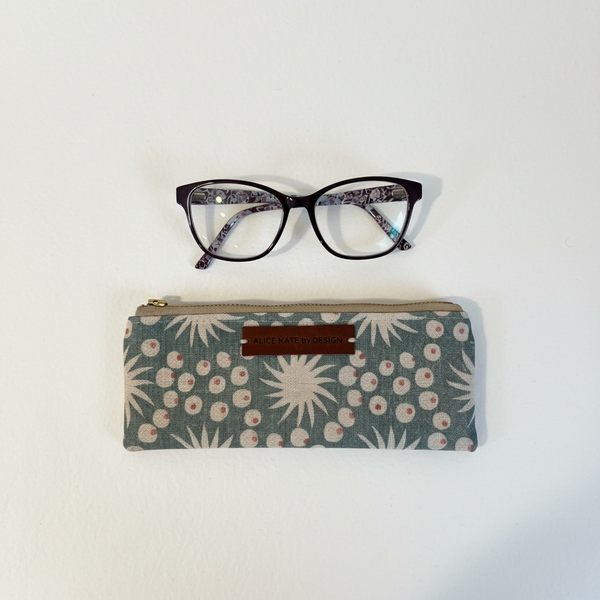 Sundance, Amalfi Blue & Rust on Stone Mini Pouch