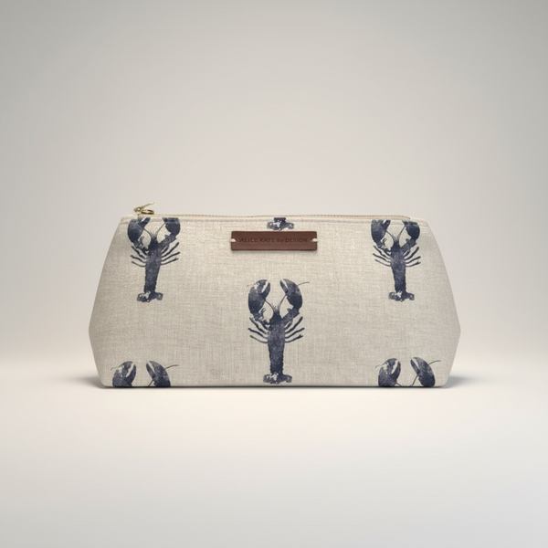 Washbag - Blue Lobster on Stone