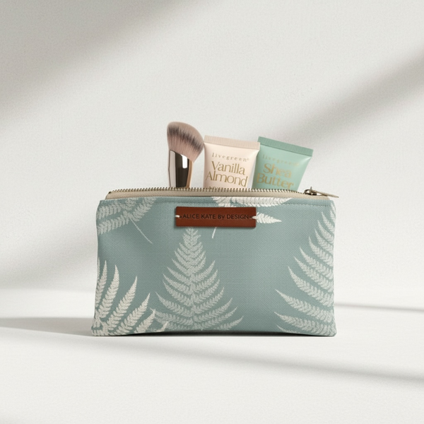 Fern, River Mist Zipper Pouch