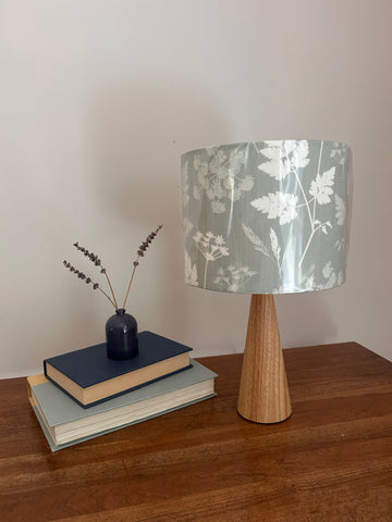 Shade + Base - Cow Parsley, Teal on Ivory