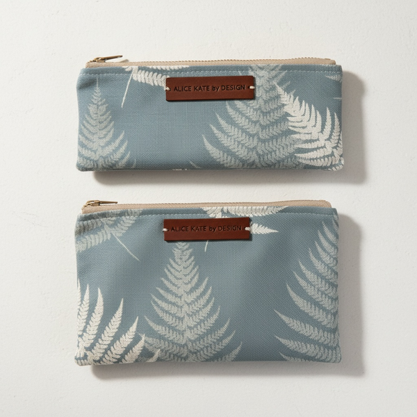 Fern, Soft Teal Mini Pouch