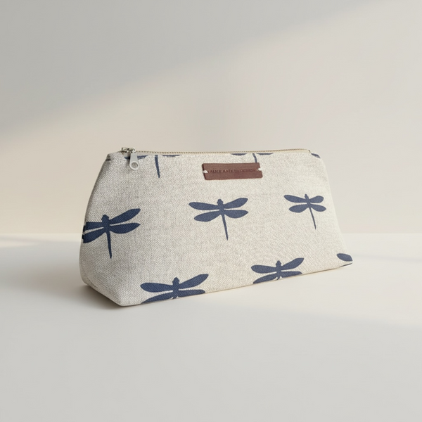 Washbag - Dragonfly Durlston Blue on Stone