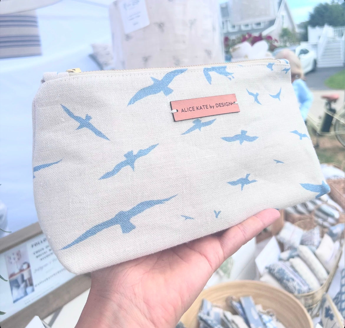 Washbag ~ Old Blue Seagulls