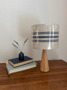 Shade + Base - Stripe, Durlston Blue on Stone