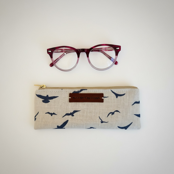 Seagull Navy on Stone Mini Pouch