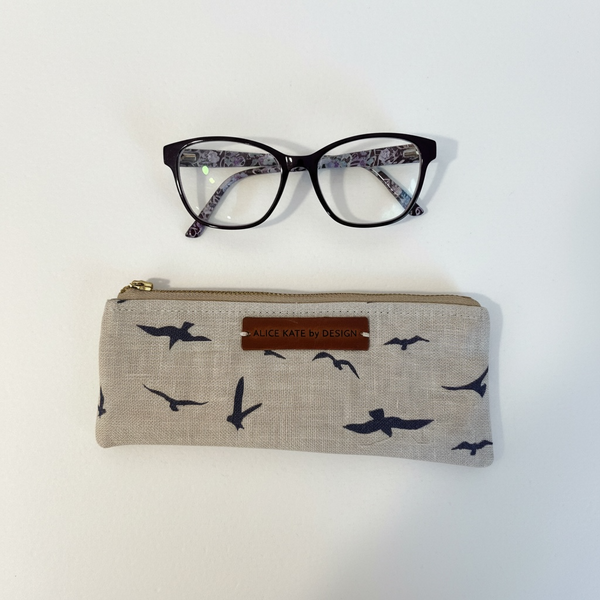 Seagull Navy on Stone Mini Pouch