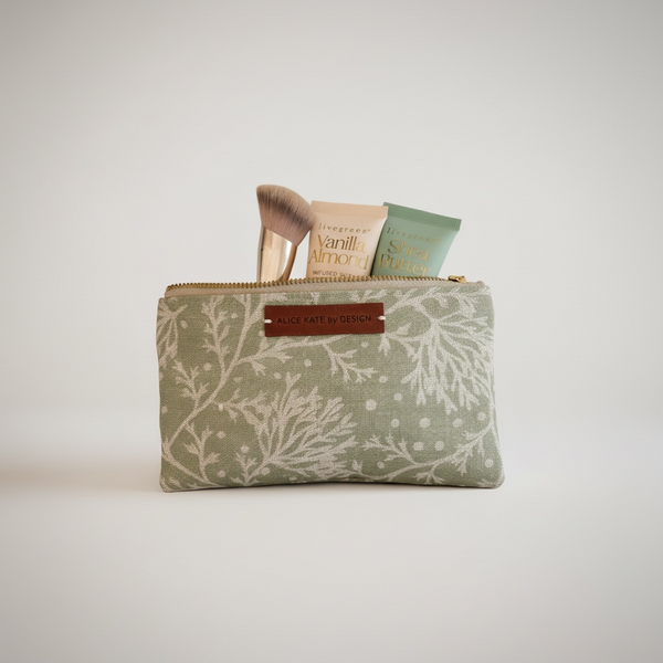 Fidra, Seaweed on Dune Zipper Pouch