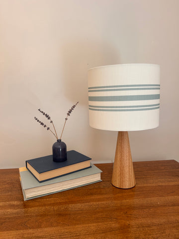 Shade + Base - Stripe, Aqua on White