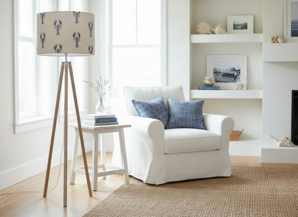 Lampshade Only - Peony & Sage Blue Lobster Pot