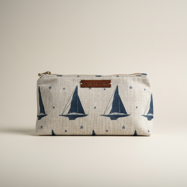 Washbag - Yacht Navy on Stone