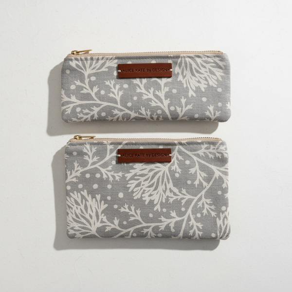 Fidra,  Rain Blotch on Ivory Mini Pouch