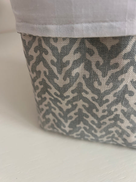Fabric Pot ~ Veja Rain Blotch on New White