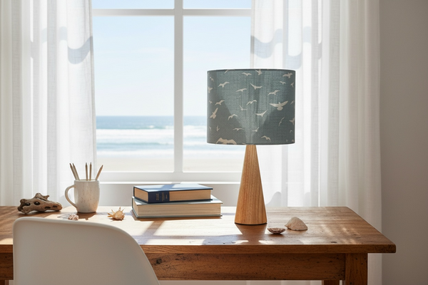 Shade + Base - Seagull, Oatmeal on Stone