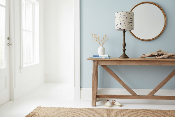 Lampshade Only - Peony & Sage Seagull Navy on Stone