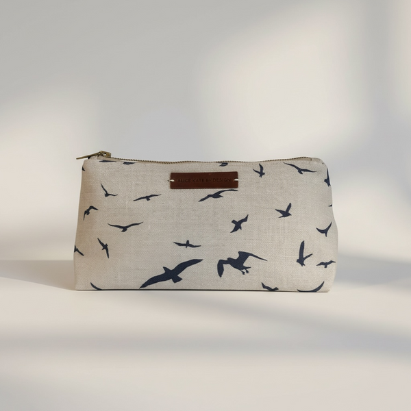 Washbag - Seagull Navy on Stone