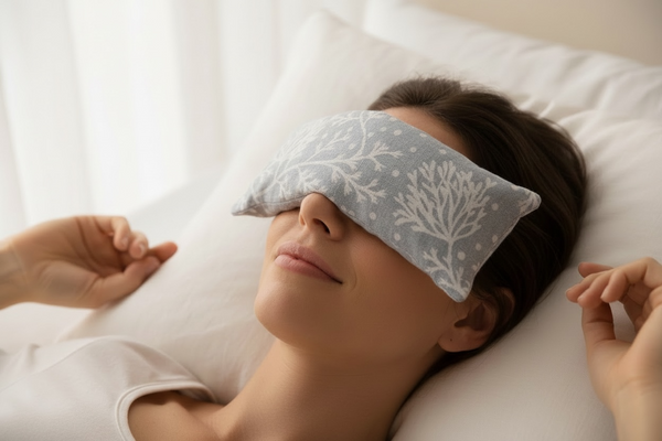 Eye Pillow Fidra - Rain Blotch on Ivory