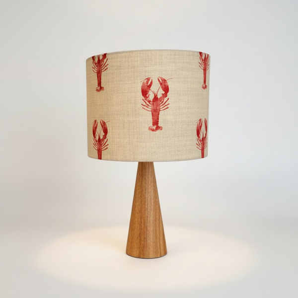 Lobster Pot ~ Red on Stone Shade + Base
