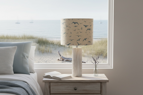 Lampshade Only - Peony & Sage Old Blue Seagull on Stone