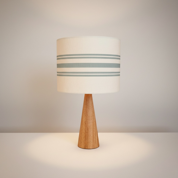 Durlston Stripe ~ Aqua on White     Shade + Base