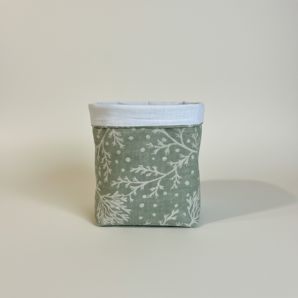 Fabric Pot ~ Fidra Seaweed on Dune