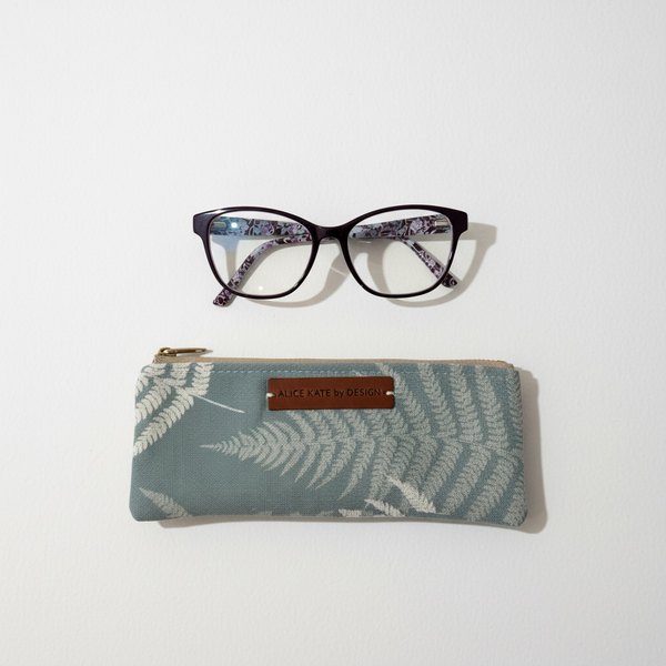 Fern, Soft Teal Mini Pouch