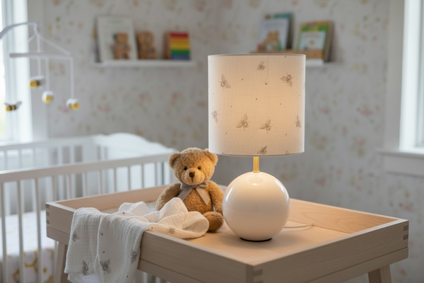 Lampshade Only - Peony & Sage Grey Just Bees