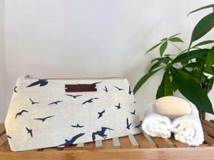 Washbag - Seagull Navy on Stone