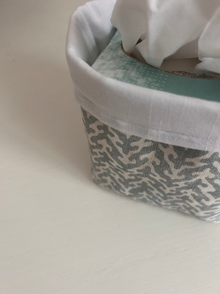 Fabric Pot ~ Veja Rain Blotch on New White