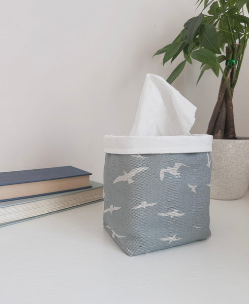 Fabric Pot ~ Seagulls Oatmeal