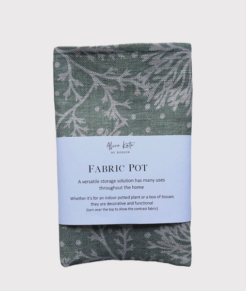 Fabric Pot ~ Fidra Seaweed on Dune