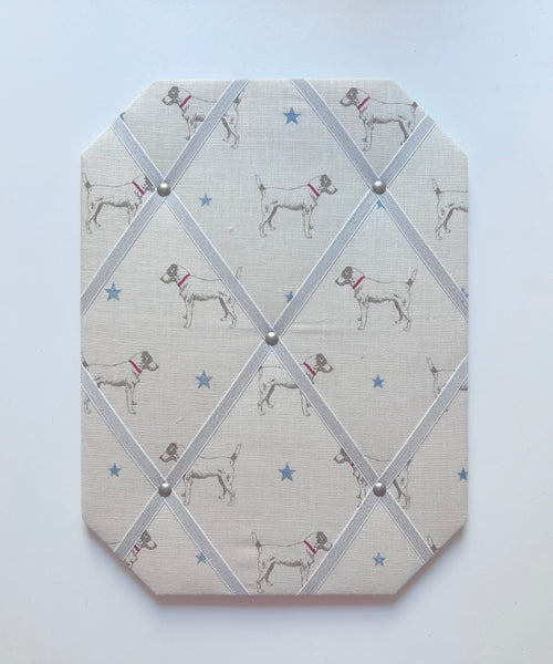 French Memo Board ~ Jack Russell, Blue Stars