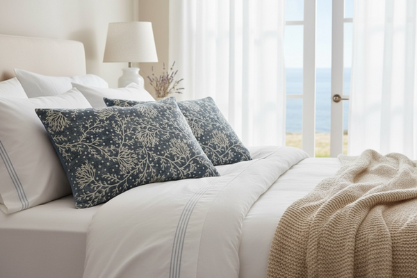 Fidra Pillow - Mussel Blotch on Ivory