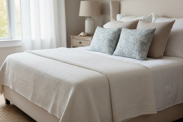 Fidra Pillow - Rain Blotch on Ivory