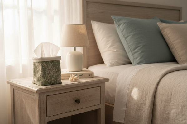 Fabric Pot ~ Fidra Seaweed on Dune