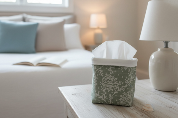 Fabric Pot ~ Fidra Seaweed on Dune